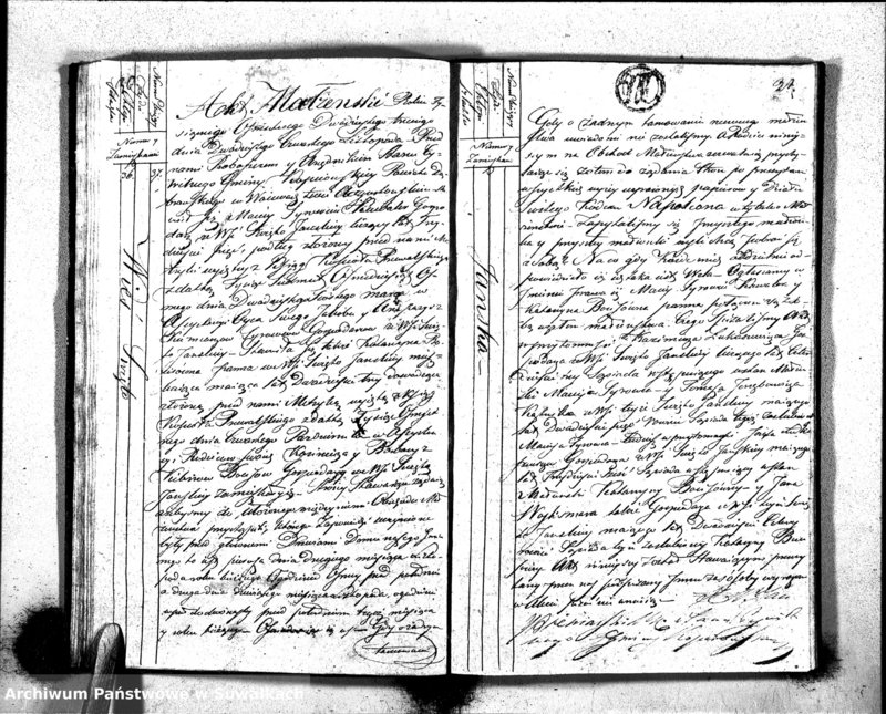 image.from.unit.number "Akta Zaślubionych Stanu Cywilnego Gminy Kopciowskiey na Rok 1823"
