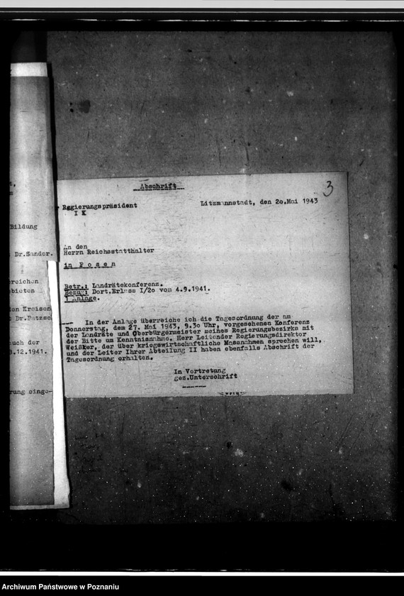 Obraz 7 z jednostki "Konferencje z landratami - korespondencja, porządki obrad"