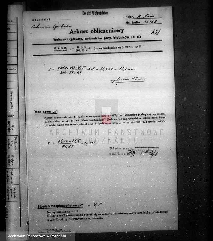 Obraz 16 z jednostki "Cukrownia w Opalenicy Spółka Akcyjna nr woj. kotła 6556"