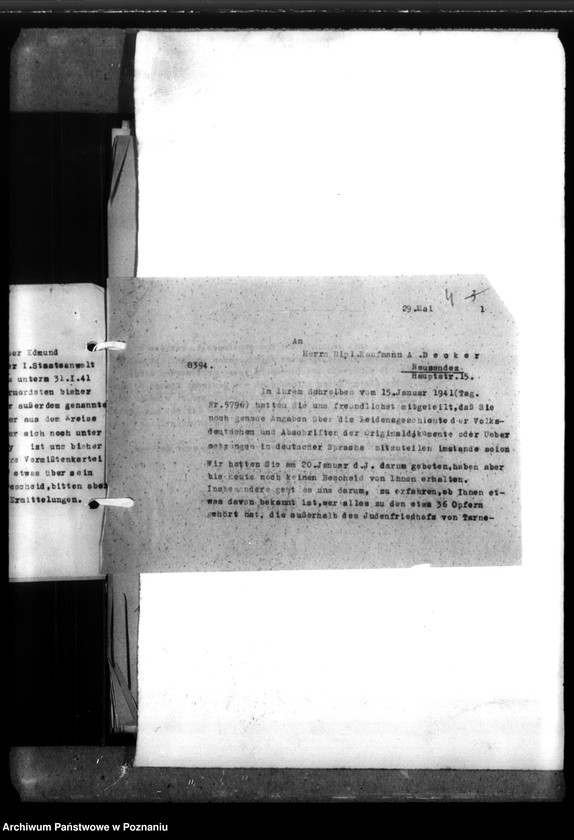 Obraz 8 z jednostki "Wehrkreiskommander VIII - Breslau, Korespondencja z Werhrkreiskommand VIII we Wrocławiu w sprawie członków "Sonderformatin Ebbinghaus""