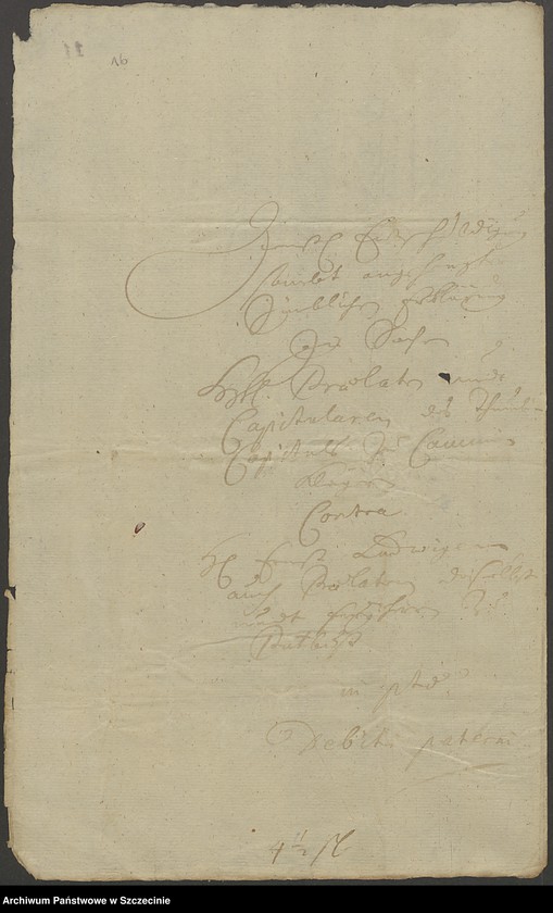 image.from.unit.number "Domkapitel contra Baron v[on] Putbus in po debiti."