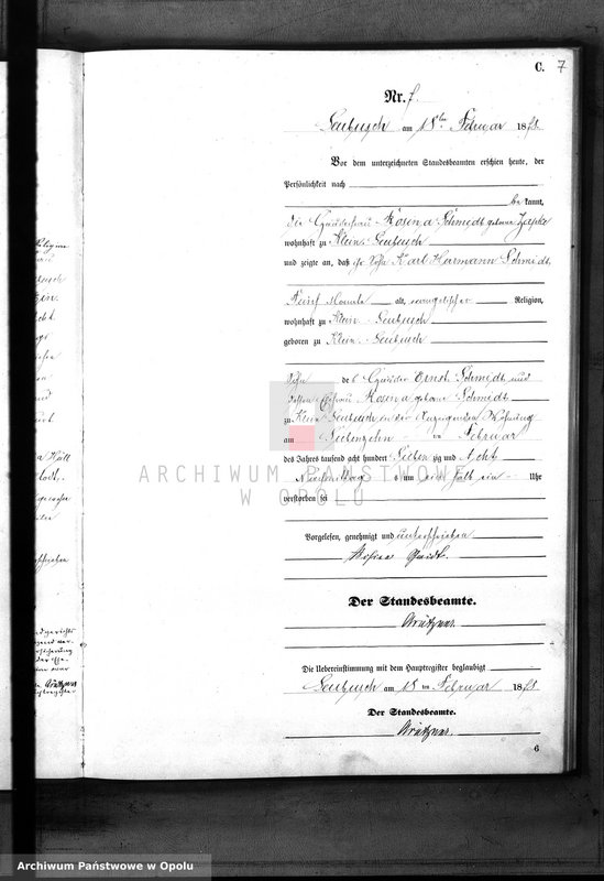 image.from.unit.number "Sterbe-Neben-Register des Standes Amt Leubusch pro 1878"