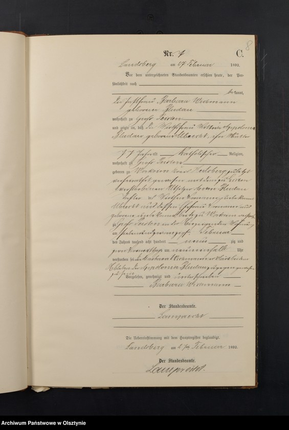 image.from.unit.number "Sterbe-Neben-Register Nr 1 - 77"