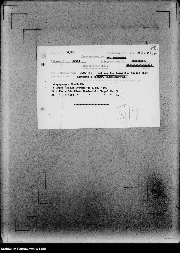 Obraz 19 z jednostki "306 Rucksack L-Z. [Korespondencja, zamówienia i kalkulacje]"