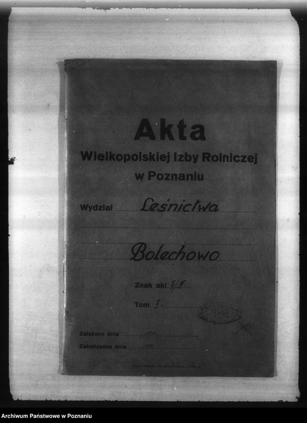 Obraz 4 z jednostki "Bolechowo powiat poznański /nadzór nad gospodarką leśną/"