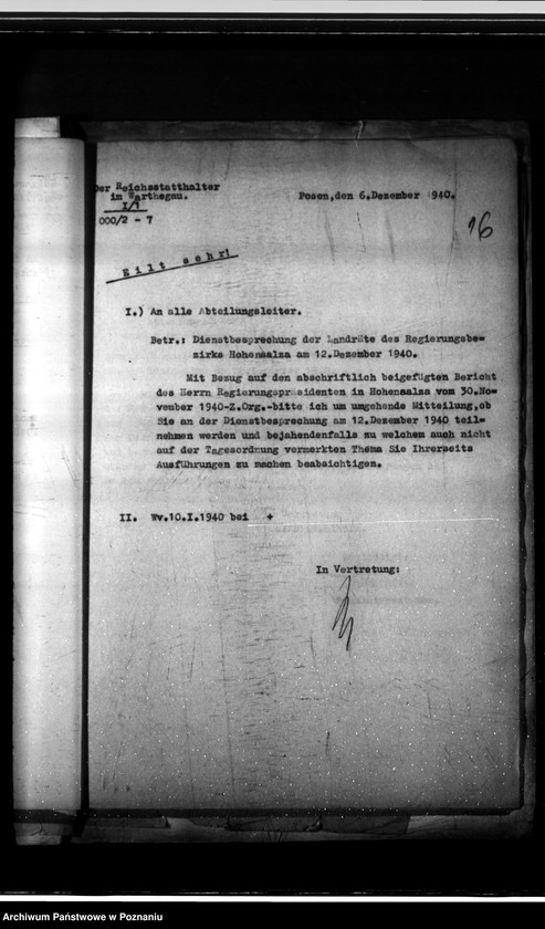 Obraz 20 z jednostki "Konferencje z landratami - korespondencja, porządki obrad"