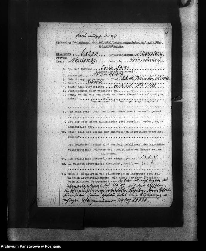 Obraz 8 z jednostki "Amtliche Meldungen Kreis Neidenburg (Nidzica)"