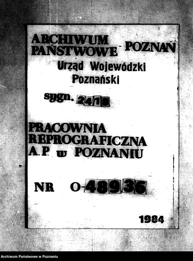 Obraz 1 z jednostki "Przymusowy wykup majątku ziemskiego Ląd na cele reformy rolnej"