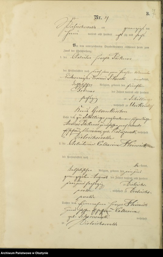 image.from.unit.number "Heiraths-Haupt-Register Nr 1 - 16"