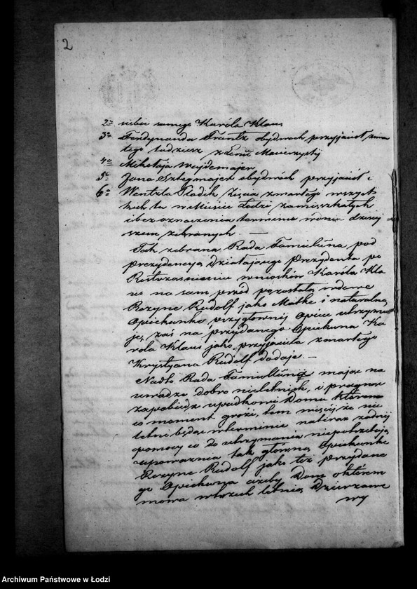 Obraz 6 z jednostki "Akta tyczące się ustanowienia opieki nad nieletnimi po zmarłym Krystianie Rudolf"