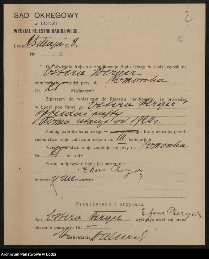 Obraz 4 z jednostki "Estera Berger – sprzedaż nafty"