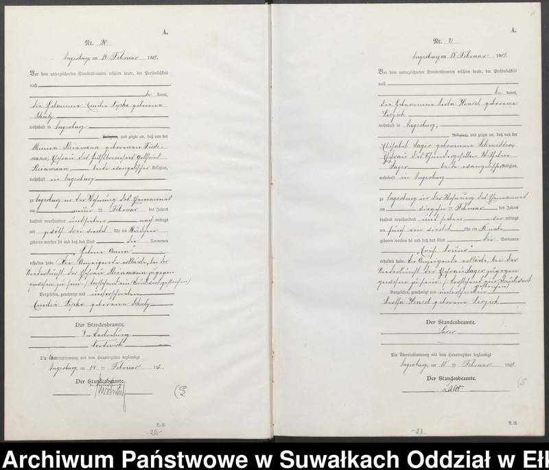 image.from.unit.number "[Geburts-Neben-Register des Preussischen Standes-Amtes Angerburg Kreis Angerburg]"