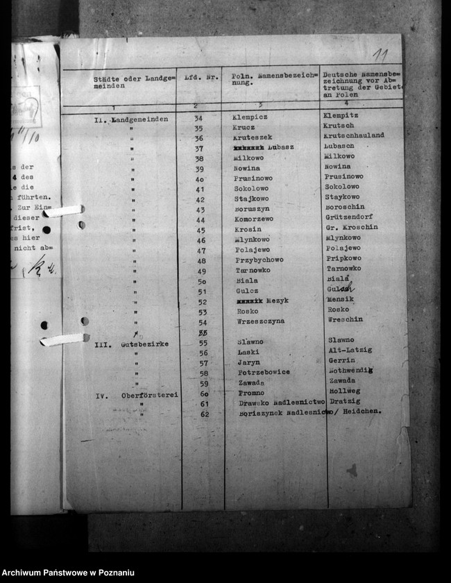 Obraz 15 z jednostki "Ortsnamenänderung - Kreis Scharnikau (Czarnków)"