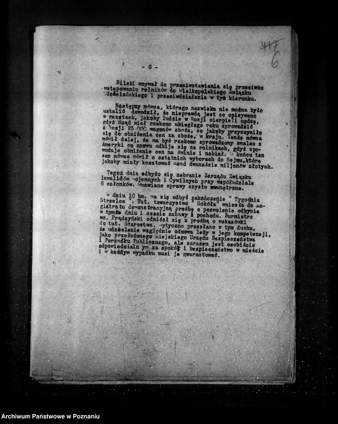 Obraz 10 z jednostki "Sprawozdania sytuacyjne tygodniowe za czas od 2 sierpnia do dnia 30 sierpnia 1930 r. /nr 40-43/"