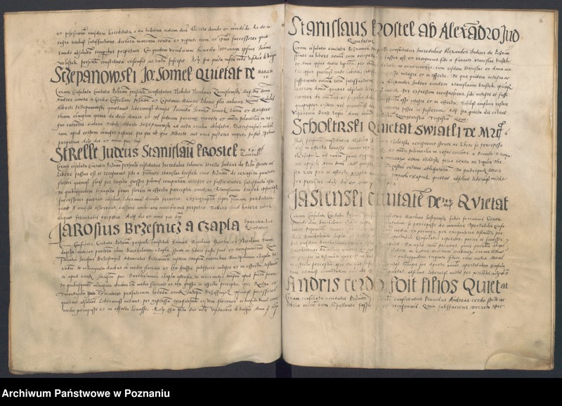 Obraz 11 z jednostki "Liber obligacionum, decretorum, quietationum, contractuum, bona immobilia, summas pecuniaris ac res ad diuturnitatem pertinentes continens coram spectabili consulatu Posnaniensi ...signo B."