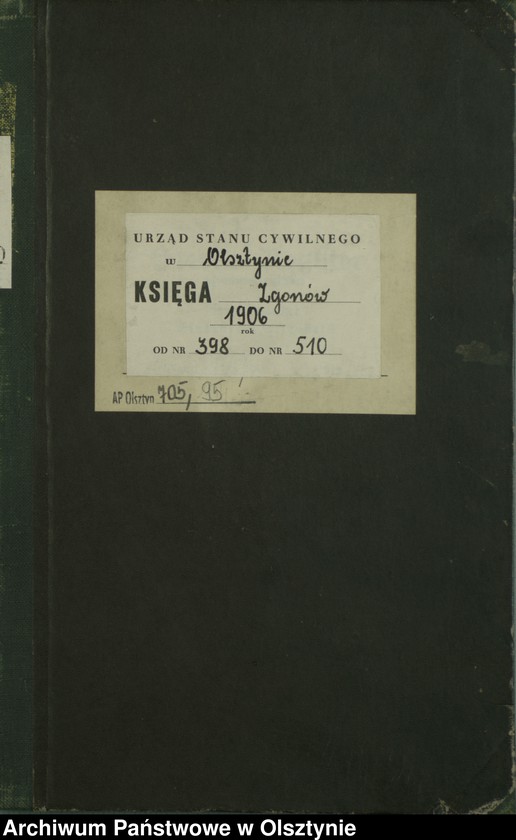 image.from.unit.number "Sterbe-Haupt-Register Tom II, Nr 398-510"