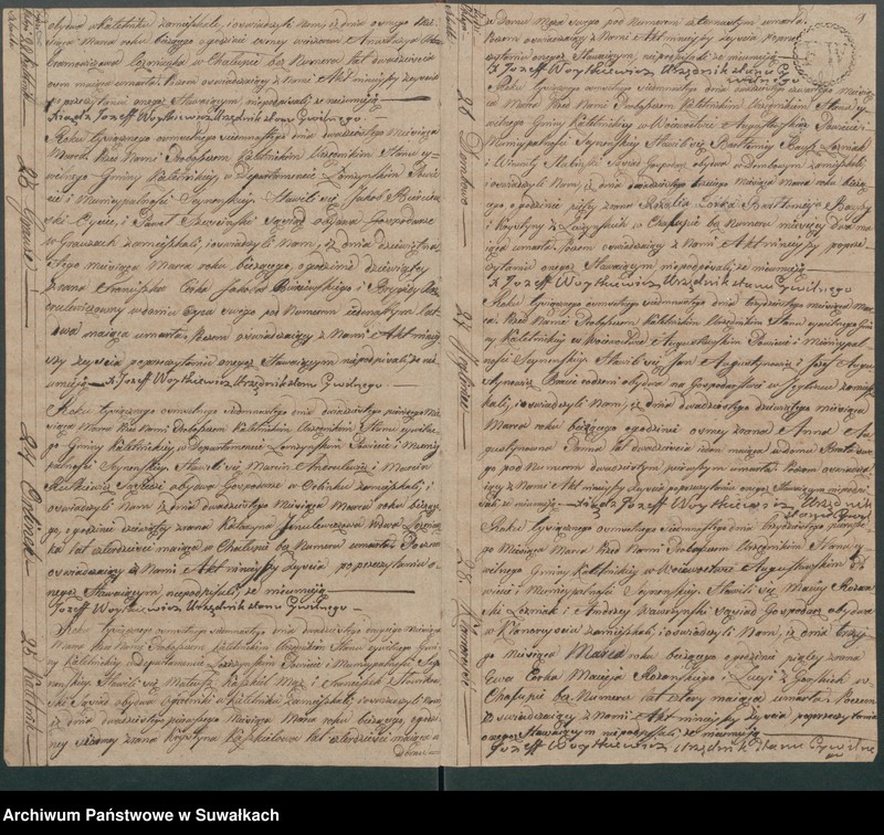 Obraz 7 z jednostki "Akta Zeyscia Gminy Kaletnickiey, od 1-go dnia Stycznia Roku 1817 do ostatniego Grudnia tegoż Roku"