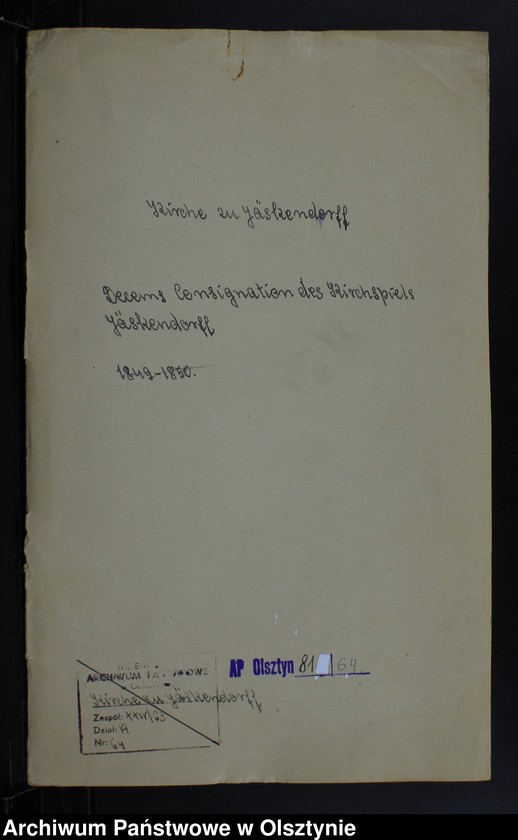 image.from.unit.number "Decems Consignation des Kirchspiels Jäskendorff"