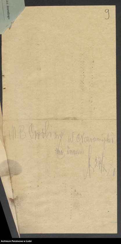 Obraz 11 z jednostki "Moszek Binen Zwilling - sprzedaż towarów manufakturowych"