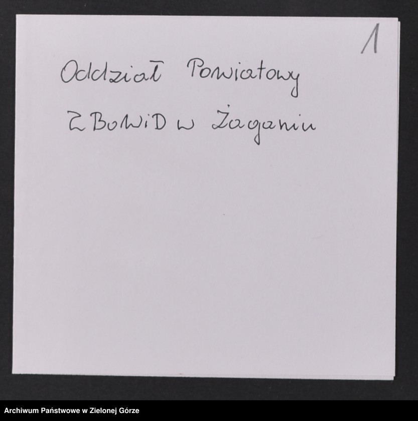 image.from.unit.number "Oddział Powiatowy ZBoWiD w Żaganiu. - Walny Zjazd Powiatowy z 16 czerwca 1961 r."