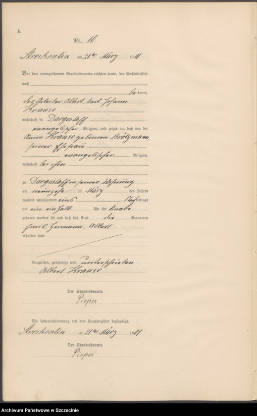 Obraz 13 z jednostki "Geburts-Register (Neben-Register)"