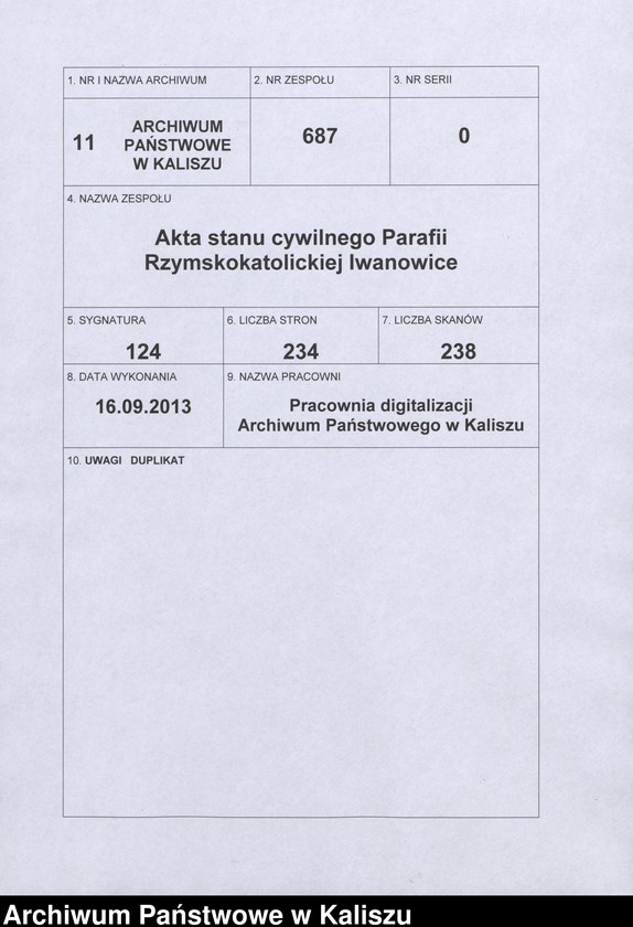 Obraz 1 z jednostki "Дубликатъ о рожденiи, бракосочетанiи и умершихъ"