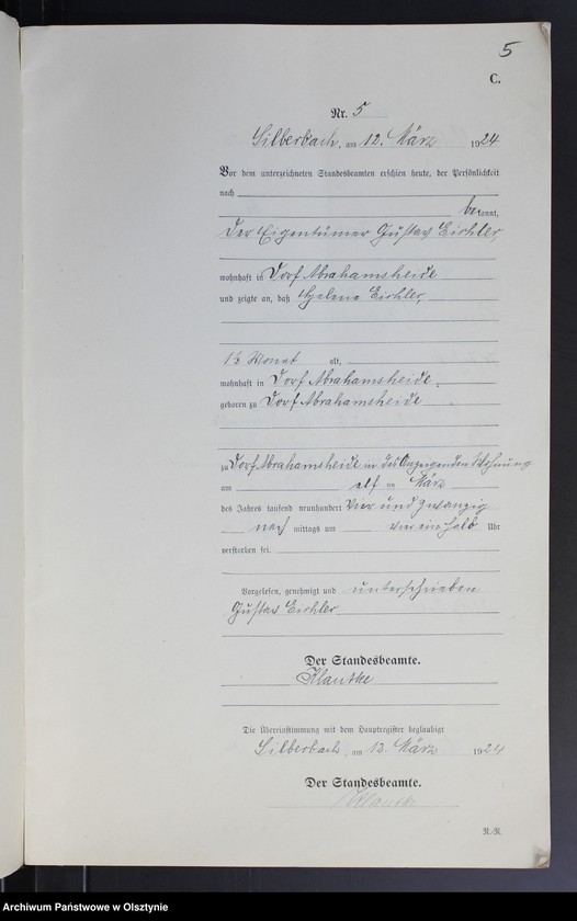 image.from.unit.number "Sterbe-Neben-Register Nr 1 - 28"