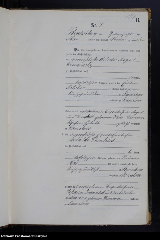 image.from.unit.number "Heiraths-Neben-Register Nr 1 - 46"