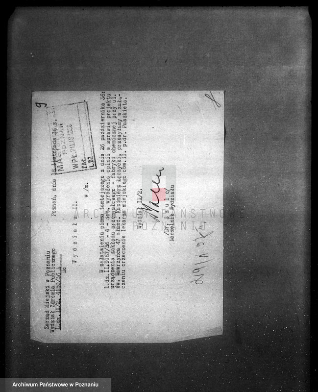 Obraz 13 z jednostki "/Fabryka materiałów drogeryjnych i malarskich K. Łączycki w Poznaniu- korespondencja w sprawie zatwierdzenia/"