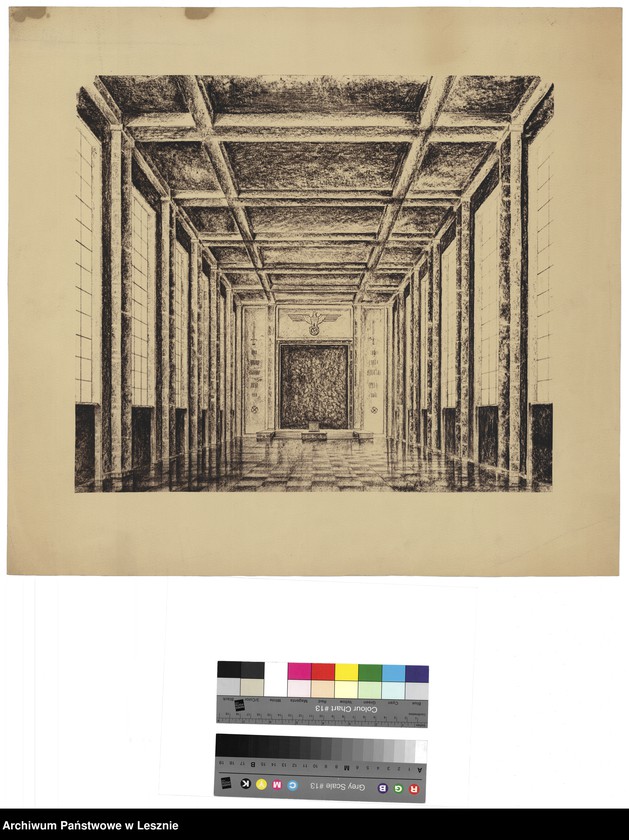Obraz 6 z jednostki "Leszno miasto. Koncepcja architektoniczno-budowlana projektowanej auli przy budynku NSDAP (obecnie Zespół Szkół Nr 4, budynek niezrealizowany)."