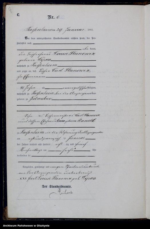 image.from.unit.number "Sterbe-Haupt-Register Nr 1 - 101"