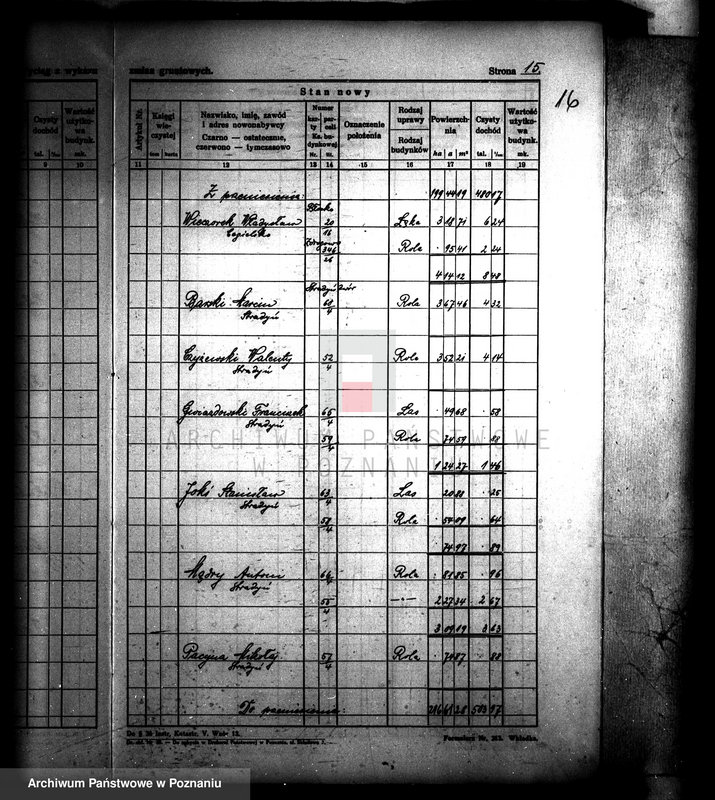 Obraz 20 z jednostki "Wykaz nabywców i powierzchni parcelacji majątku Gościeszyn powiatu wolsztyńskiego"