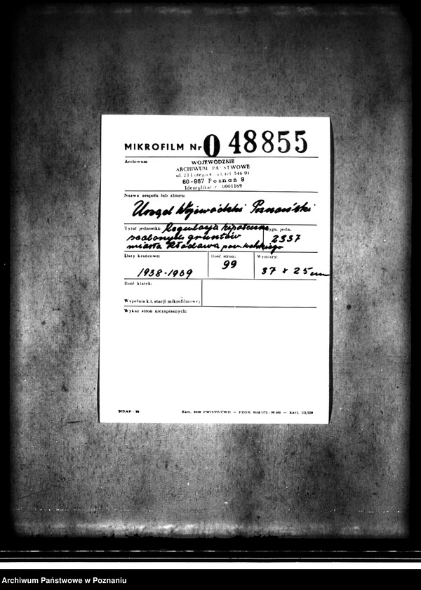 Obraz 2 z jednostki "Regulacja hipoteczna scalonych gruntów miasta Kłodawa powiatu kaliskiego"