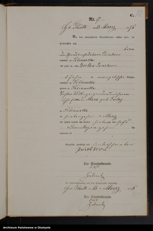 image.from.unit.number "Sterbe-Neben-Register Nr 1 - 45"