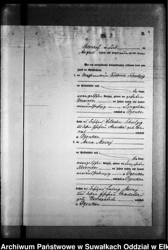 image.from.unit.number "Heiraths-Neben-Register des Preussischen Standes-Amtes Gr. Strengeln Kreis Angerburg"