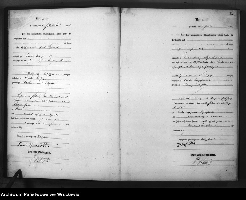 image.from.unit.number "Sterbe-Haupt-Register Breslau II 1881 Band 1"