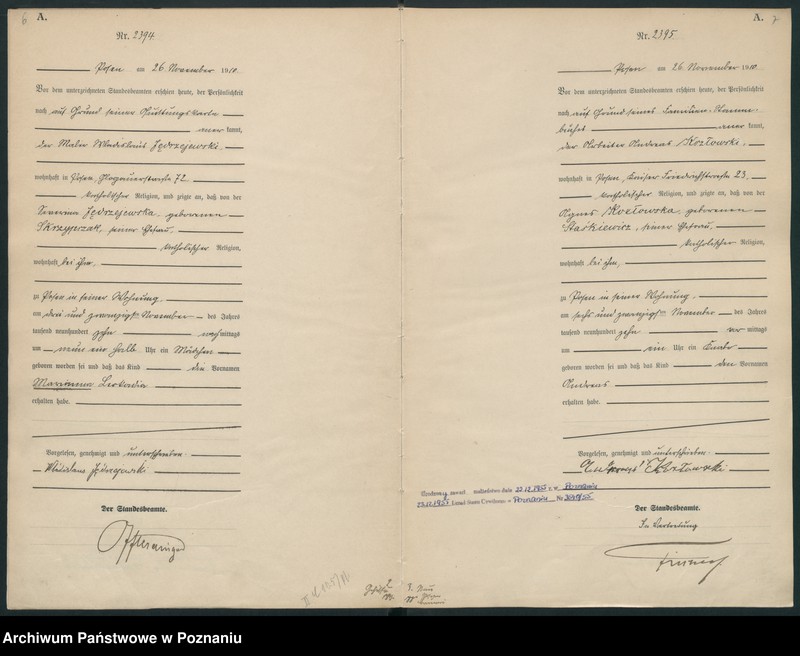 Obraz 6 z jednostki "Księga miejscowa urodzeń tom V [Rejestr główny urodzeń]"