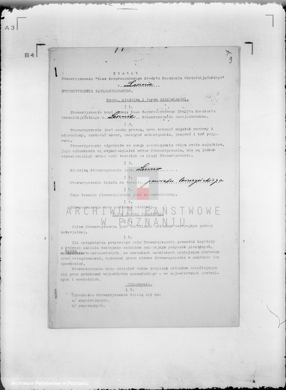 Obraz 13 z jednostki "/ Kasa Bezprocentowego Kredytu Rzemiosła Chrześcijańskiego w Lesznie/"