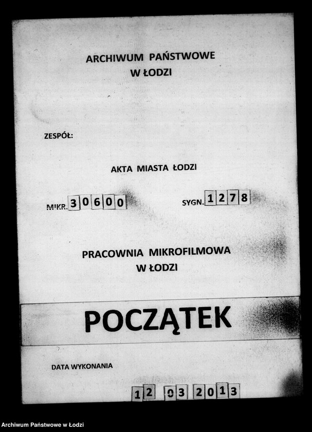 Obraz 1 z jednostki "Akta tyczące się ustanowienia opieki nad nieletnimi po zmarłej Johannie Krystianie z Gorssów Michel"
