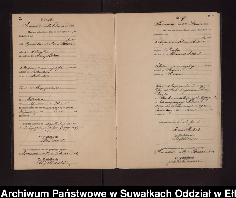 image.from.unit.number "Sterbe-Neben-Register des Preussischen Standes-Amtes Neuhoff Kreis Loetzen"