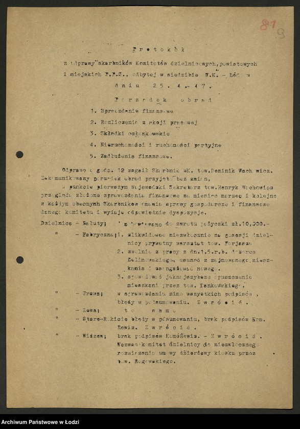 Obraz 10 z jednostki "Okólniki, [pisma okólne] Oddziału"