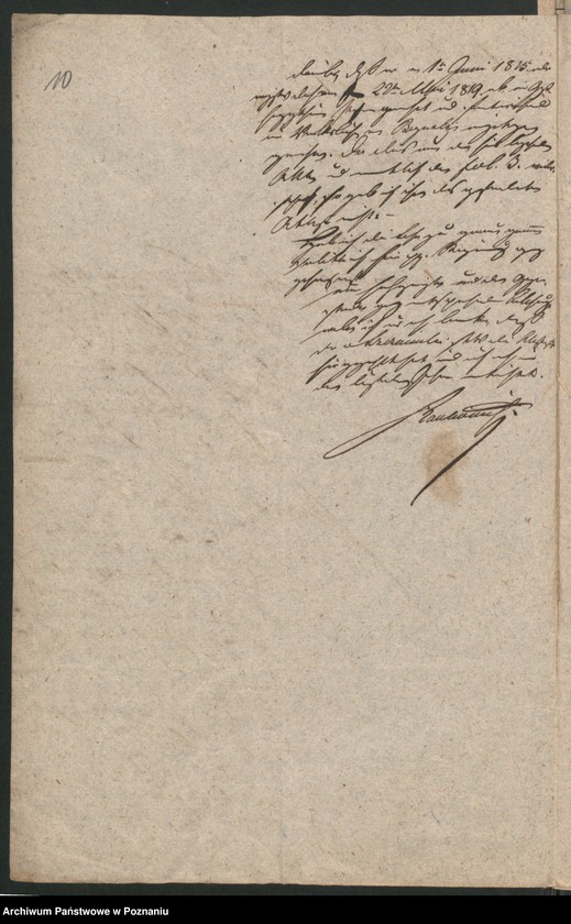 Obraz 12 z jednostki "A. betr. den Auswanderung des Oberstleutnant Ludwik von Sczaniecki zu Boguszyn ohne Emigrationspass"