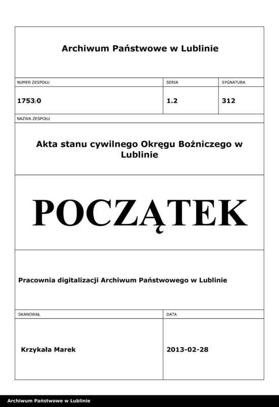 Obraz 1 z jednostki "Księga małżeństw"