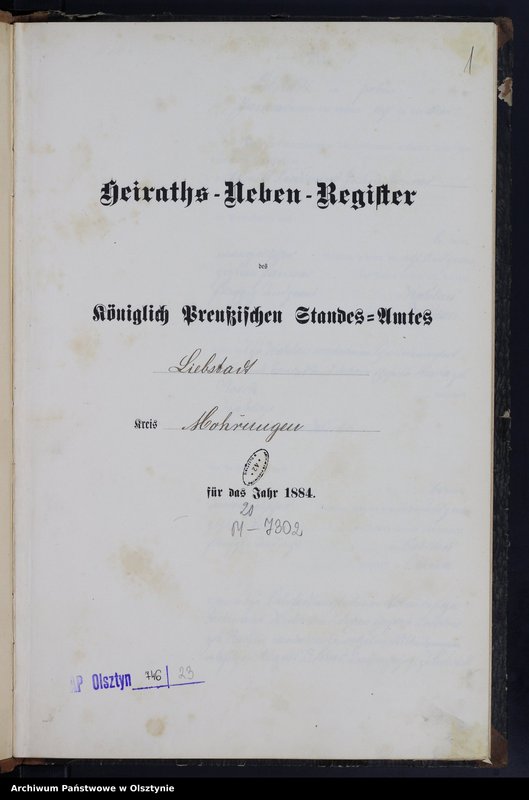 image.from.unit.number "Heiraths-Neben-Register Nr 1 - 20"