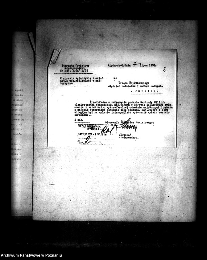 Obraz 6 z jednostki "Majątek Gorzyń powiatu międzychodzkiego wyłączenie z art. 5 ustawy o reformie rolnej"