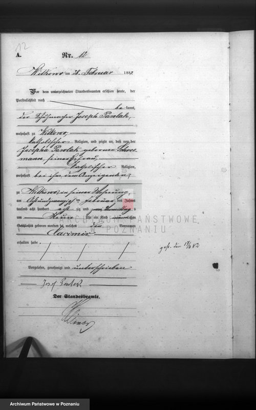 Obraz 14 z jednostki "Księga urodzeń"