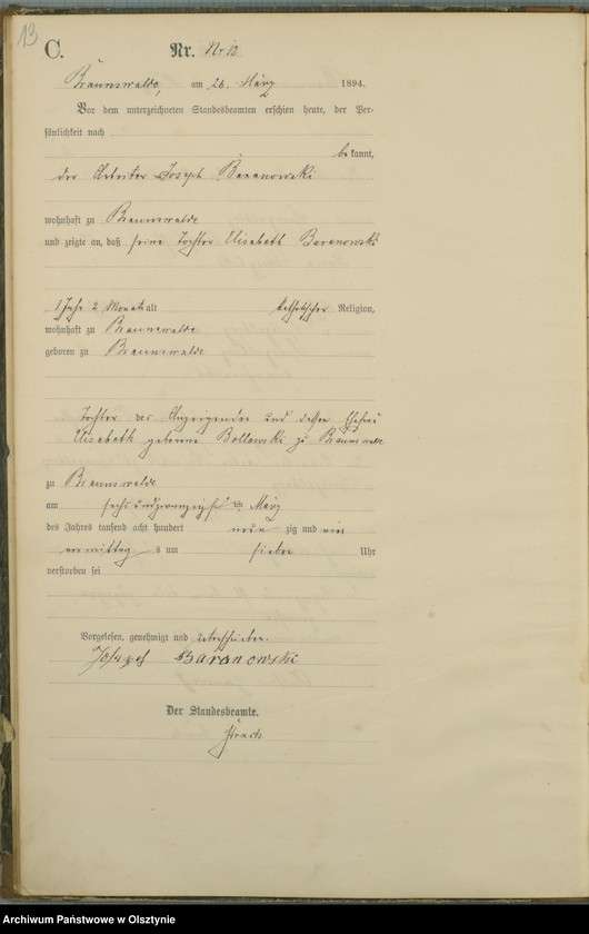 image.from.unit.number "Sterbe-Haupt-Register Nr 1 - 45"