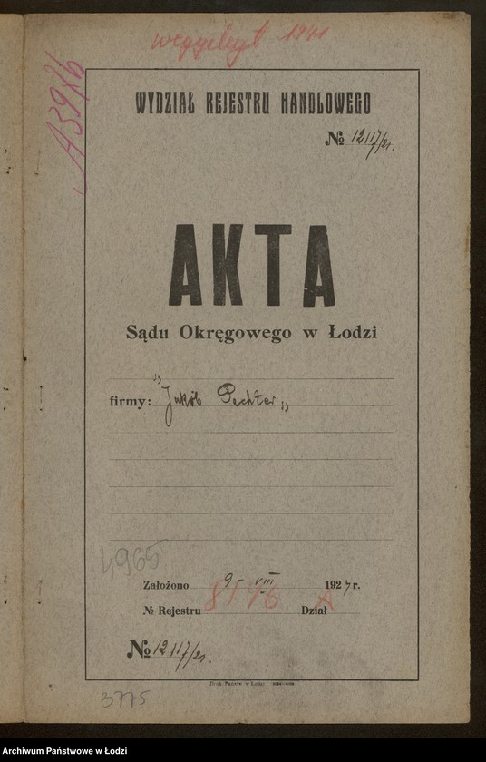 Obraz 2 z jednostki "jakób Pechter- sprzedaż manufaktury, galanterii, konfekcji i przędzy"