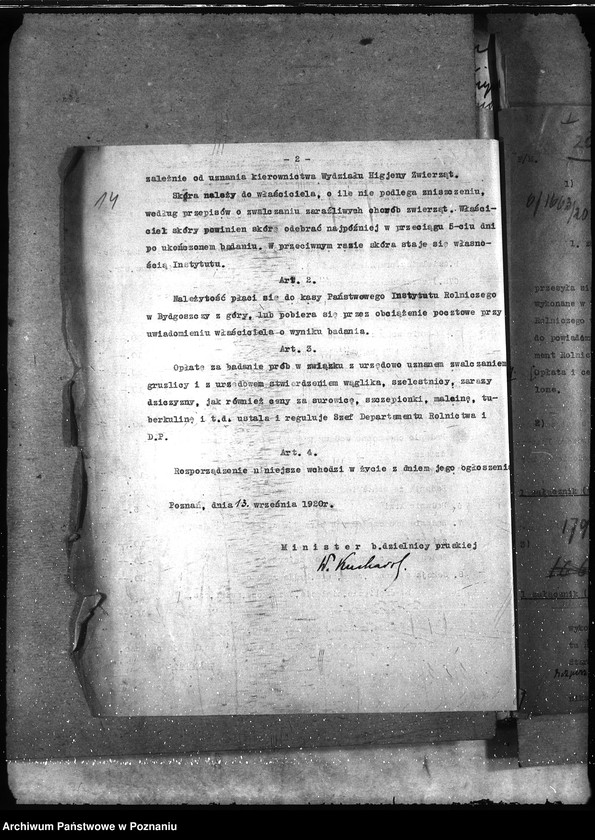 Obraz 18 z jednostki "Instytut Higieny Zwierząt w Bydgoszczy Taryfa opłat"