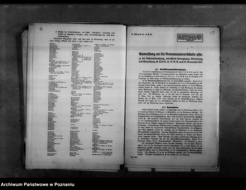 Obraz 16 z jednostki "Rozpoządzenia niemieckiego ministerstwa wojny dotyczące konfiskat kruszczów - druk, [język niemiecki.]"